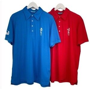 Bunker Mentality Performance Golf Polos Bundle Of 2 Shirts Solid Stretch XXL